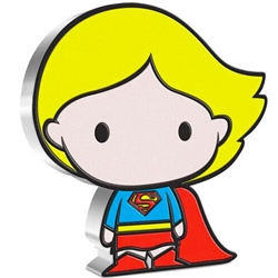 2021 Niue DC Comics SUPER GIRL CHIBI 1oz Colorized Silver Coin