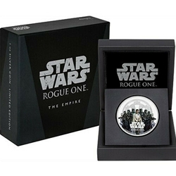 2017 Niue Star Wars Rogue One The Empire 1oz Colorized Silver Proof Coin  Wanted Sold $240.00