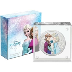 2020 Niue Disney FROZEN Sisters Forever 1oz Colorized Proof Coin w/ Gemstone Wanted Sold $240.00