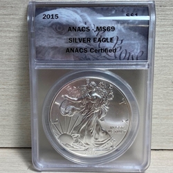 2015 American Eagle Silver One Ounce Certified / Slabbed MS69