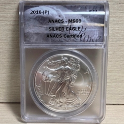 2016-P American Eagle Silver One Ounce Certified / Slabbed MS69