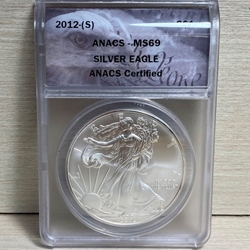 2012-S American Eagle Silver One Ounce Certified / Slabbed MS69