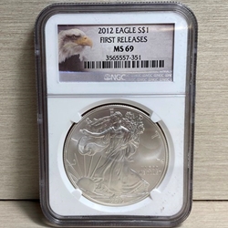 2012 American Eagle Silver One Ounce Certified / Slabbed MS69