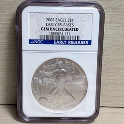 2007 American Eagle Silver One Ounce Certified / Slabbed GEM