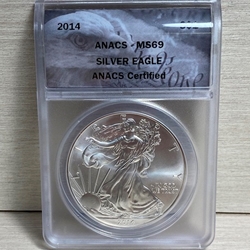 2014 American Eagle Silver One Ounce Certified / Slabbed MS69