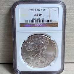 2012 American Eagle Silver One Ounce Certified / Slabbed MS69