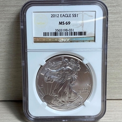 2012 American Eagle Silver One Ounce Certified / Slabbed MS69