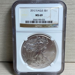 2012 American Eagle Silver One Ounce Certified / Slabbed MS69