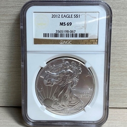 2012 American Eagle Silver One Ounce Certified / Slabbed MS69