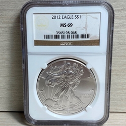 2012 American Eagle Silver One Ounce Certified / Slabbed MS69