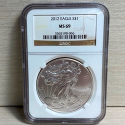 2012 American Eagle Silver One Ounce Certified / Slabbed MS69