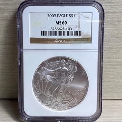 2009 American Eagle Silver One Ounce Certified / Slabbed MS69