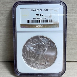 2009 American Eagle Silver One Ounce Certified / Slabbed MS69