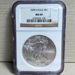 2009 American Eagle Silver One Ounce Certified / Slabbed MS69