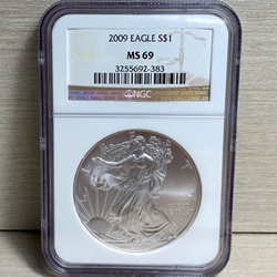 2009 American Eagle Silver One Ounce Certified / Slabbed MS69