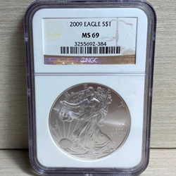 2009 American Eagle Silver One Ounce Certified / Slabbed MS69