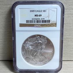 2009 American Eagle Silver One Ounce Certified / Slabbed MS69