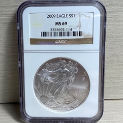 2009 American Eagle Silver One Ounce Certified / Slabbed MS69