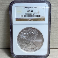 2009 American Eagle Silver One Ounce Certified / Slabbed MS69