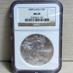 2009 American Eagle Silver One Ounce Certified / Slabbed MS69