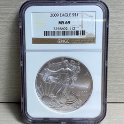 2009 American Eagle Silver One Ounce Certified / Slabbed MS69