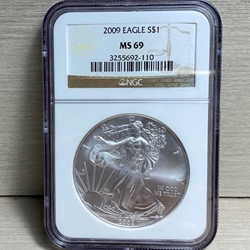 2009 American Eagle Silver One Ounce Certified / Slabbed MS69