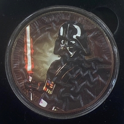 2019 Niue STAR WARS Darth Vader Silver  1 oz Colorized Black Ruthenium Mintage 100