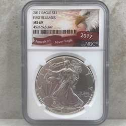 2017 American Eagle Silver One Ounce Certified / Slabbed MS69