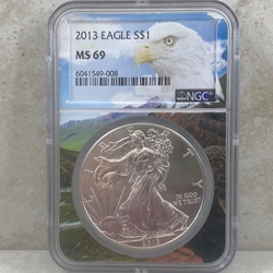 2013 American Eagle Silver One Ounce Certified / Slabbed MS69