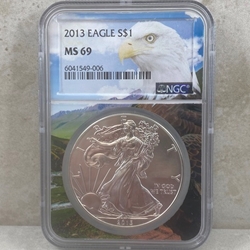 2013 American Eagle Silver One Ounce Certified / Slabbed MS69