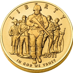 2011-P Uncirculated Army $5 Gold Coin