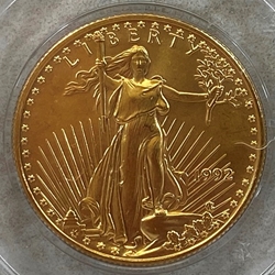 1992 American Eagle, 1/2 Ounce Gold Coin, 1 Each