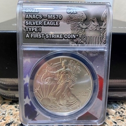 2021 American Eagle Silver One Ounce Certified / Slabbed MS70, 3919