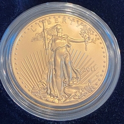 2011 American Eagle, One Ounce Gold Uncirculated Coin, 1 Each