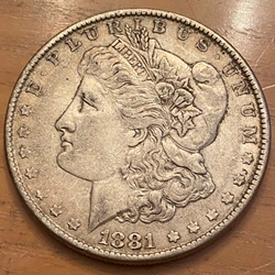 1881 Morgan Silver Dollar