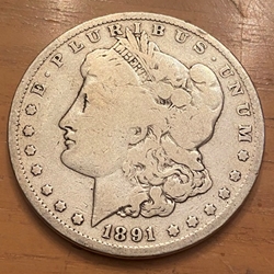 1891 Morgan Silver Dollar