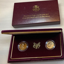 1997-W Franklin D. Roosevelt $5 Gold Coin Set, 1 Each