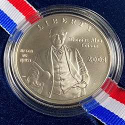 2004-P Uncirculated Thomas Edison Silver Dollar