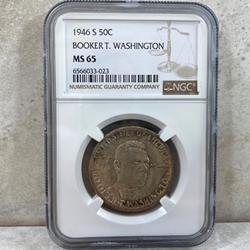 1946-S Booker T. Washington Half Dollar, 023, MS 65