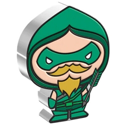 2022 Niue DC Comics™ – GREEN ARROW™ 1oz Silver Chibi® Coin, 1 Each