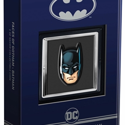 2022 Niue DC Comics Faces of Gotham Batman Face Shaped 1oz Silver $2 OGP