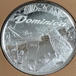 2019 Dominica, 2 Dollars - Elizabeth II Sisserou Parrot