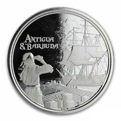 2019 Antigua & Barbuda, 2 Dollars - Elizabeth II Rum Runner