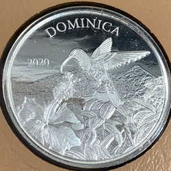 2020 Dominica, 2 Dollars - Elizabeth II Hummingbird