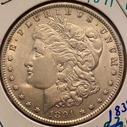 1891 Morgan Silver Dollar