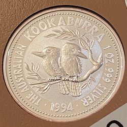 1994 Australia,  1 Dollars - Elizabeth II 3rd Portrait - Australian Kookaburra