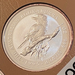 1995 Australia,  1 Dollars - Elizabeth II 3rd Portrait - Australian Kookaburra