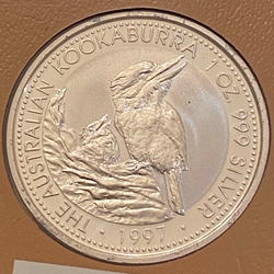 1997 Australia,  1 Dollars - Elizabeth II 3rd Portrait - Australian Kookaburra