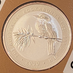 2000 Australia,  1 Dollars - Elizabeth II 4th Portrait - Australian Kookaburra