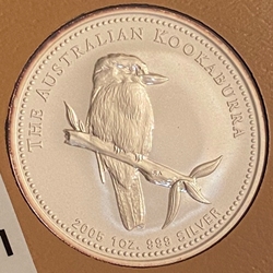 2005 Australia,  1 Dollars - Elizabeth II 4th Portrait - Australian Kookaburra